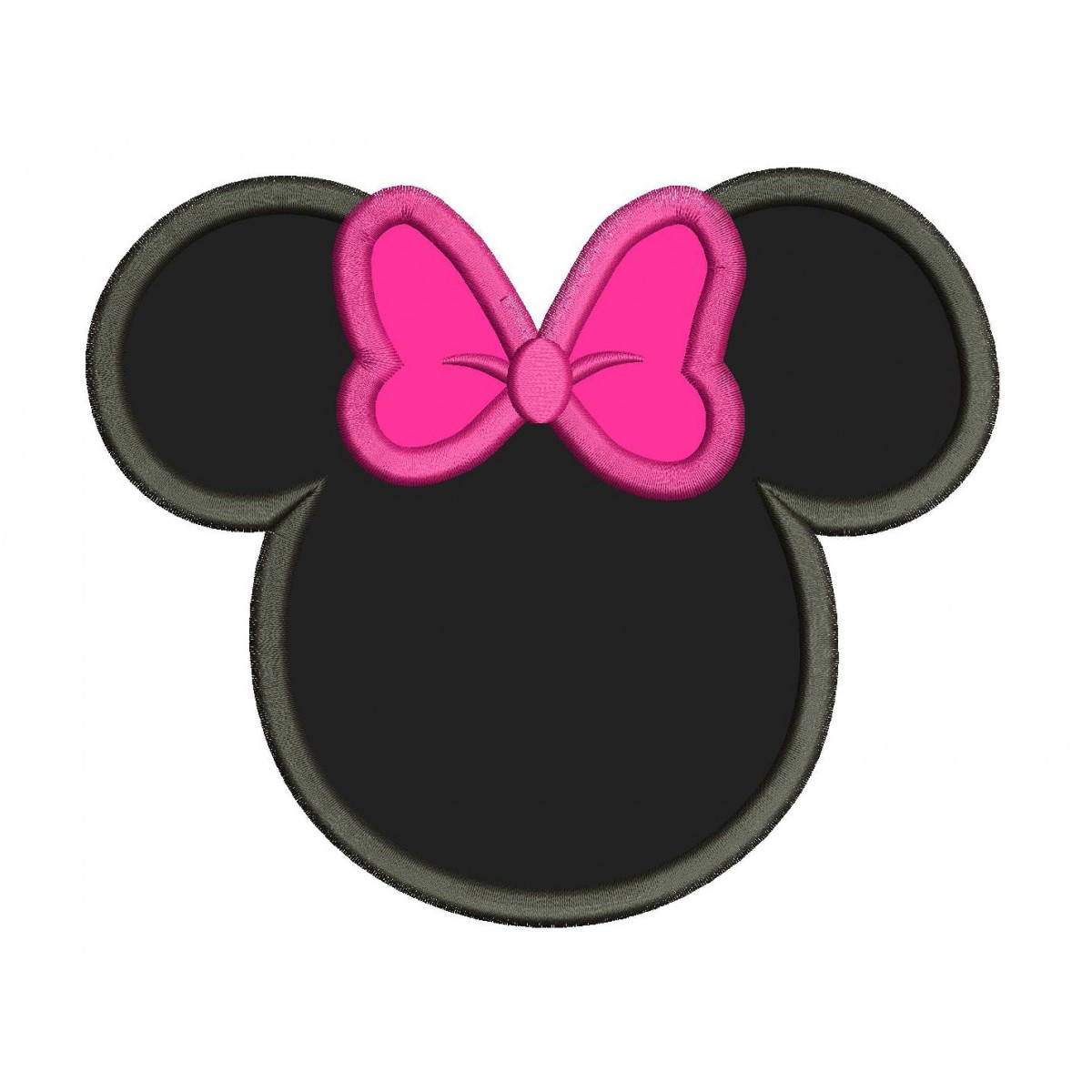 Character Inspired Minnie Mouse Embroidery Applique Design