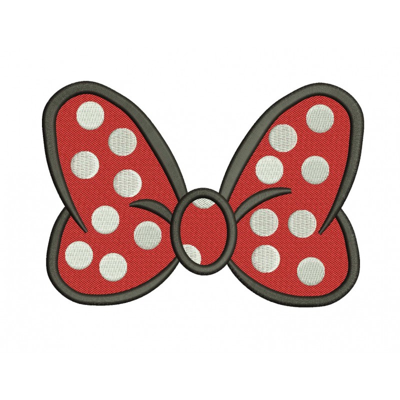 Minnie Mouse Bow Embroidery Design