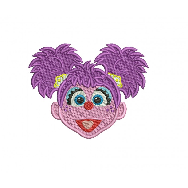 Abby Cadabby Face Fill Stitch Embroidery Design