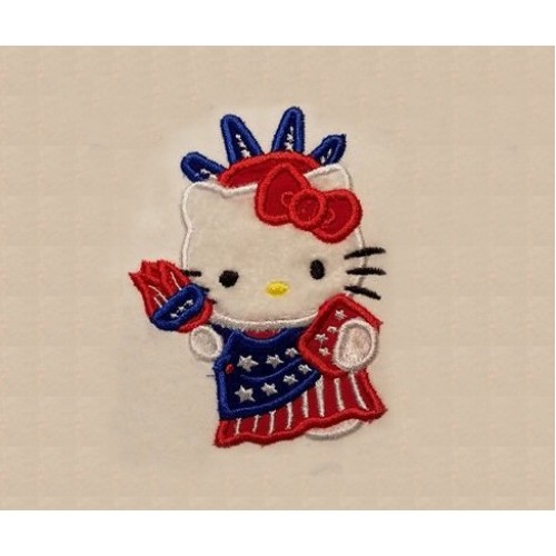 All American Hello Kitty Applique Design