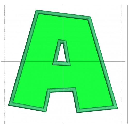 Alphabet A Mario Applique Design Embr