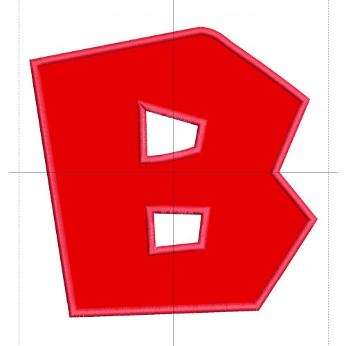 Alphabet B Mario Applique Design Embr