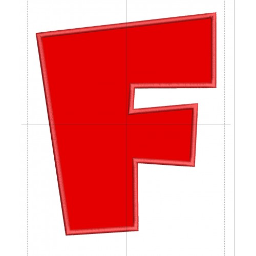 Alphabet F Mario Applique Design Embr