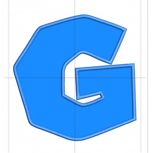Alphabet G Mario Applique Design Embr