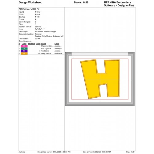 Alphabet H Mario Applique Design Embr
