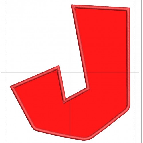 Alphabet J Mario Applique Design Embr