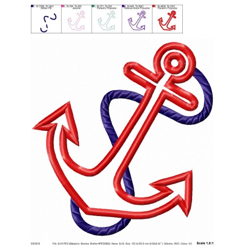 Anchor Applique Design