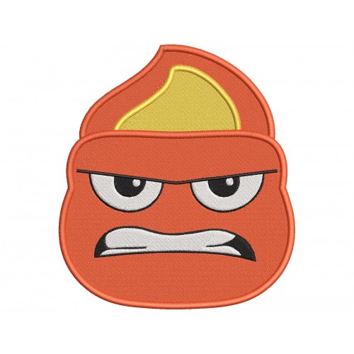 Anger Head Inside Out Filled Embroidery Design Embr