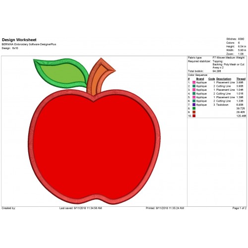 Apple Applique Design