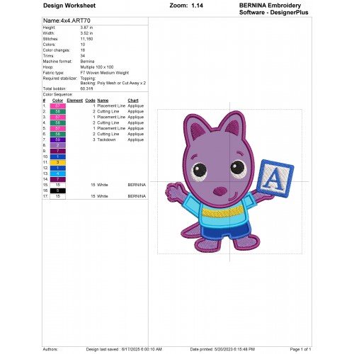 Austin Backyardigans Applique Design Embr