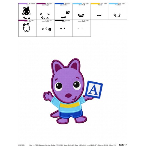 Austin Backyardigans Embroidery Design Embr