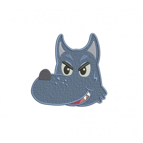 BabyBus Bandit Wolf Embroidery Design