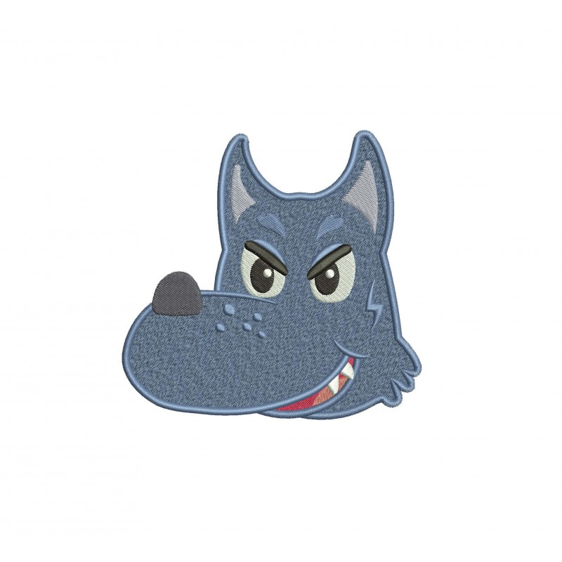 BabyBus Bandit Wolf Embroidery Design
