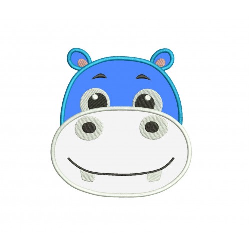 BabyBus Hank the Hippo Applique Design