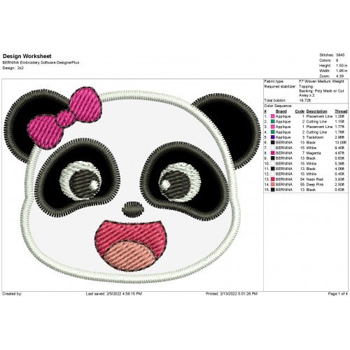 BabyBus Miumiu Applique Design