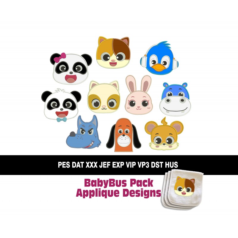 BabyBus Pack Applique Designs