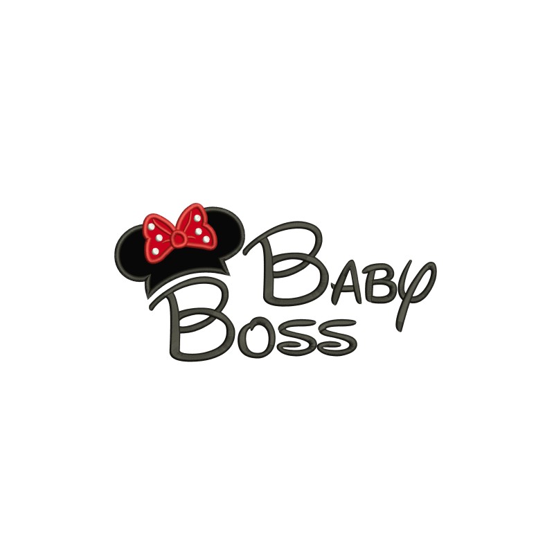 Baby Boss Girl Applique Design