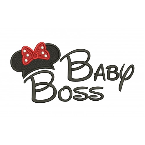 Baby Boss Girl Minni Embroidery Design