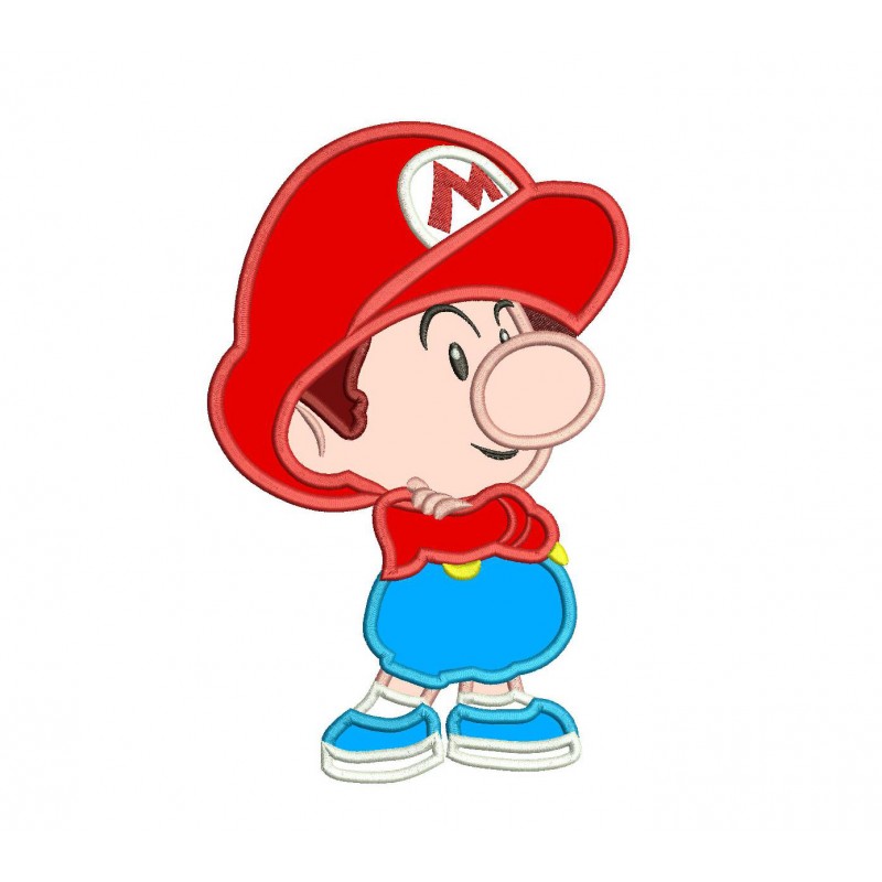 Baby Mario Applique Design