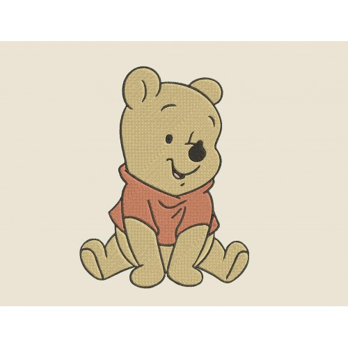 Baby Pooh Embroidery Design