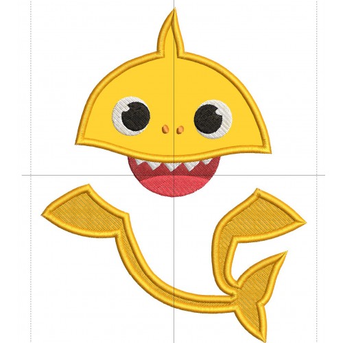 Baby Shark Applique Design Embr