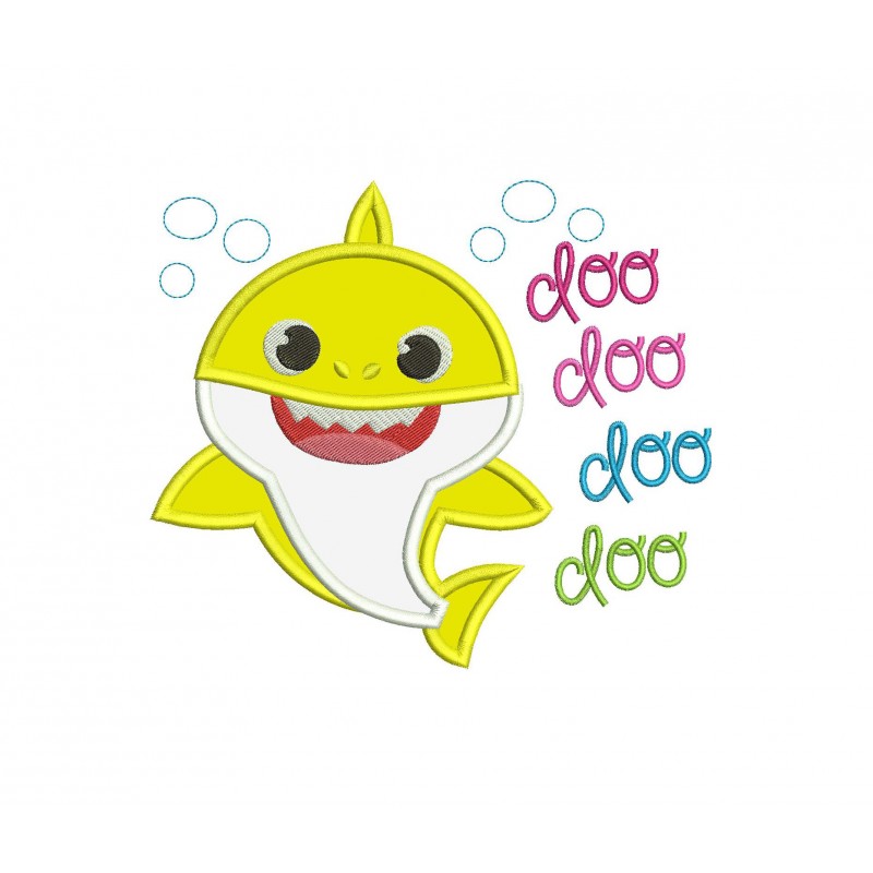 Baby Shark Doo Doo Doo Applique Design