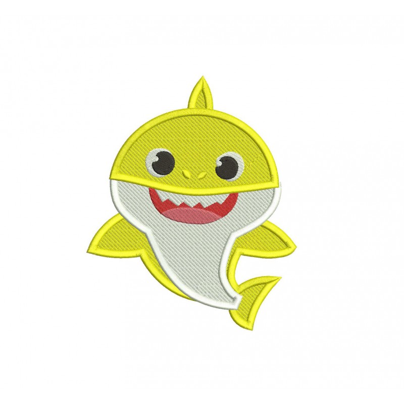Baby Shark Filled Embroidery Design