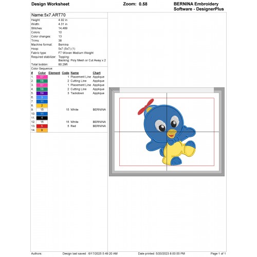 Backyardibabies Baby Pablo Applique Design Embr