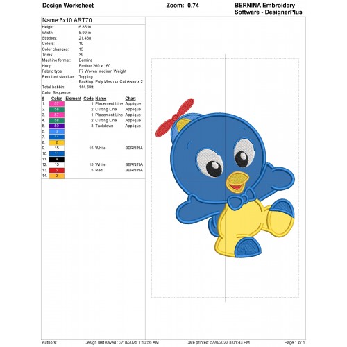 Backyardibabies Baby Pablo Applique Design Embr