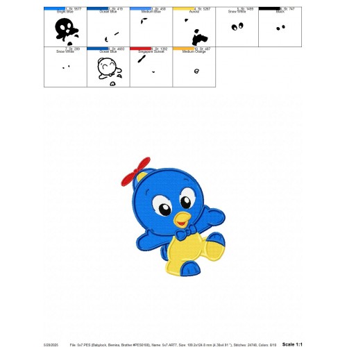Backyardibabies Baby Pablo Embroidery Embr