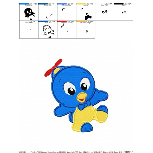 Backyardibabies Baby Pablo Embroidery Embr