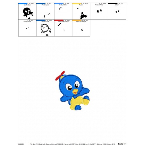 Backyardibabies Baby Pablo Embroidery Embr