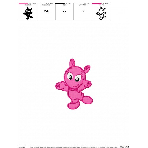 Backyardigans Baby Uniqua Embroidery Design Embr