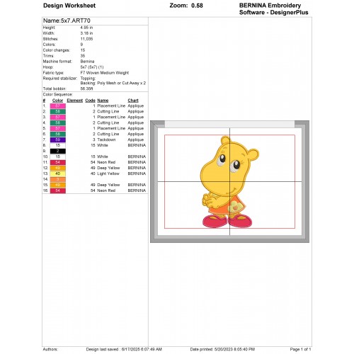 Backyardigans Tasha Applique Design Embr