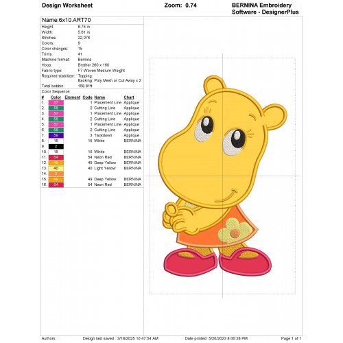 Backyardigans Tasha Applique Design Embr