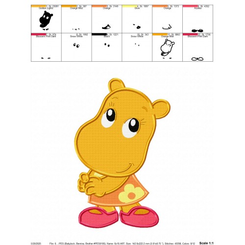 Backyardigans Tasha Embroidery Design Embr