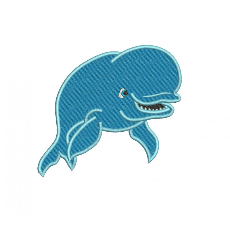 Bailey the Whale Finding Dory Embroidery Design