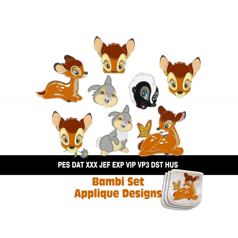 Bambi Set Applique Designs