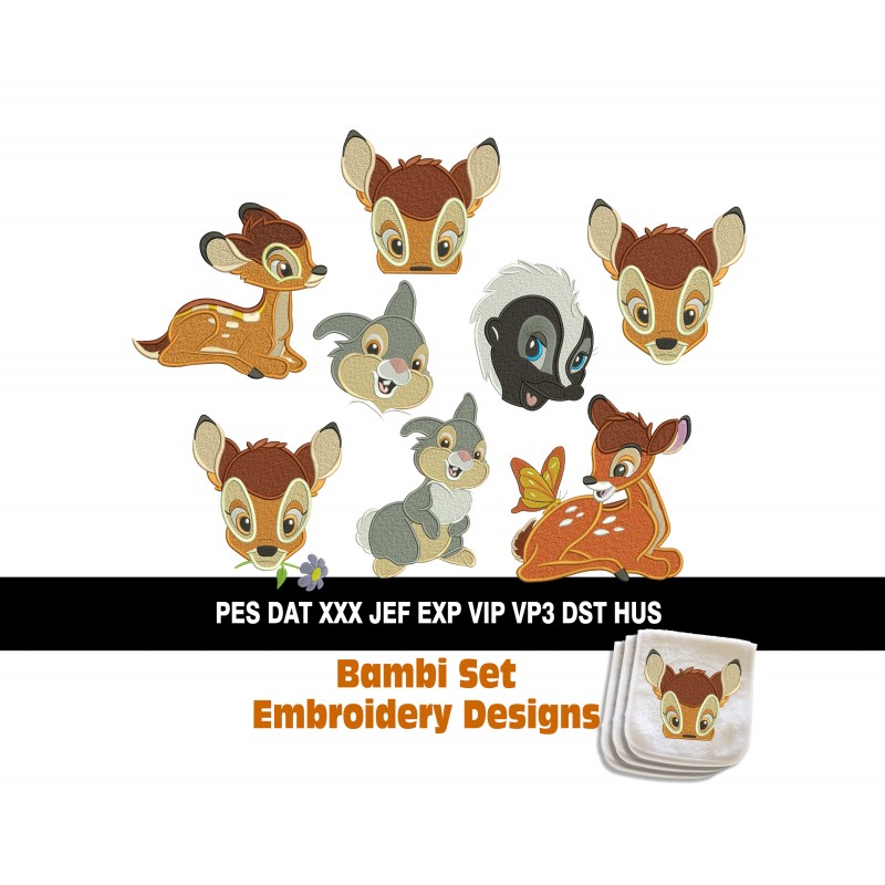 Bambi Set Embroidery Designs