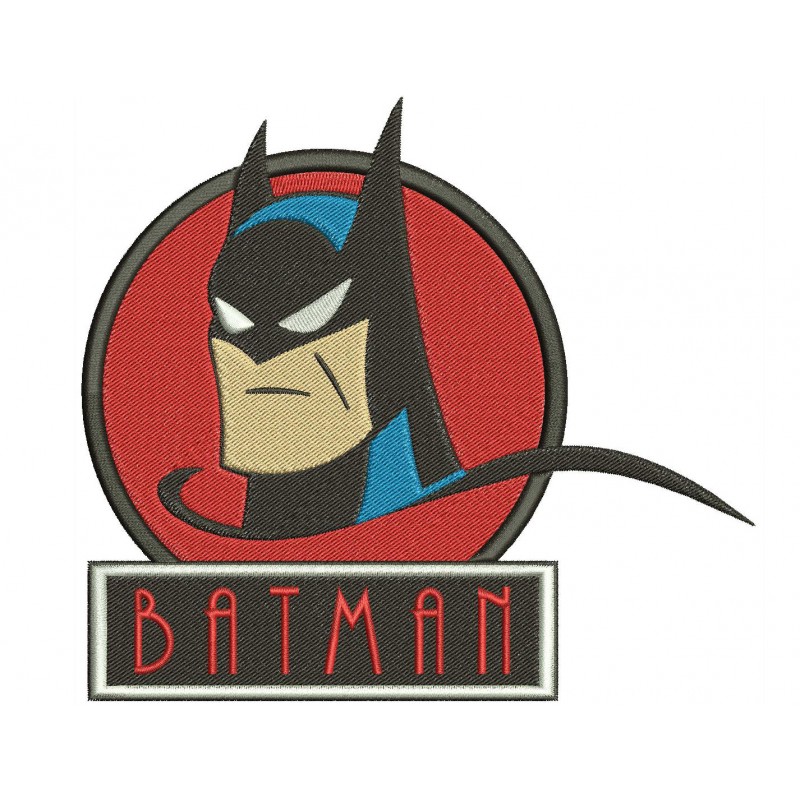 Batman Head Logo Embroidery Design