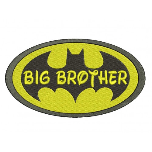 Batman Logo Big Brother Embroidery Design
