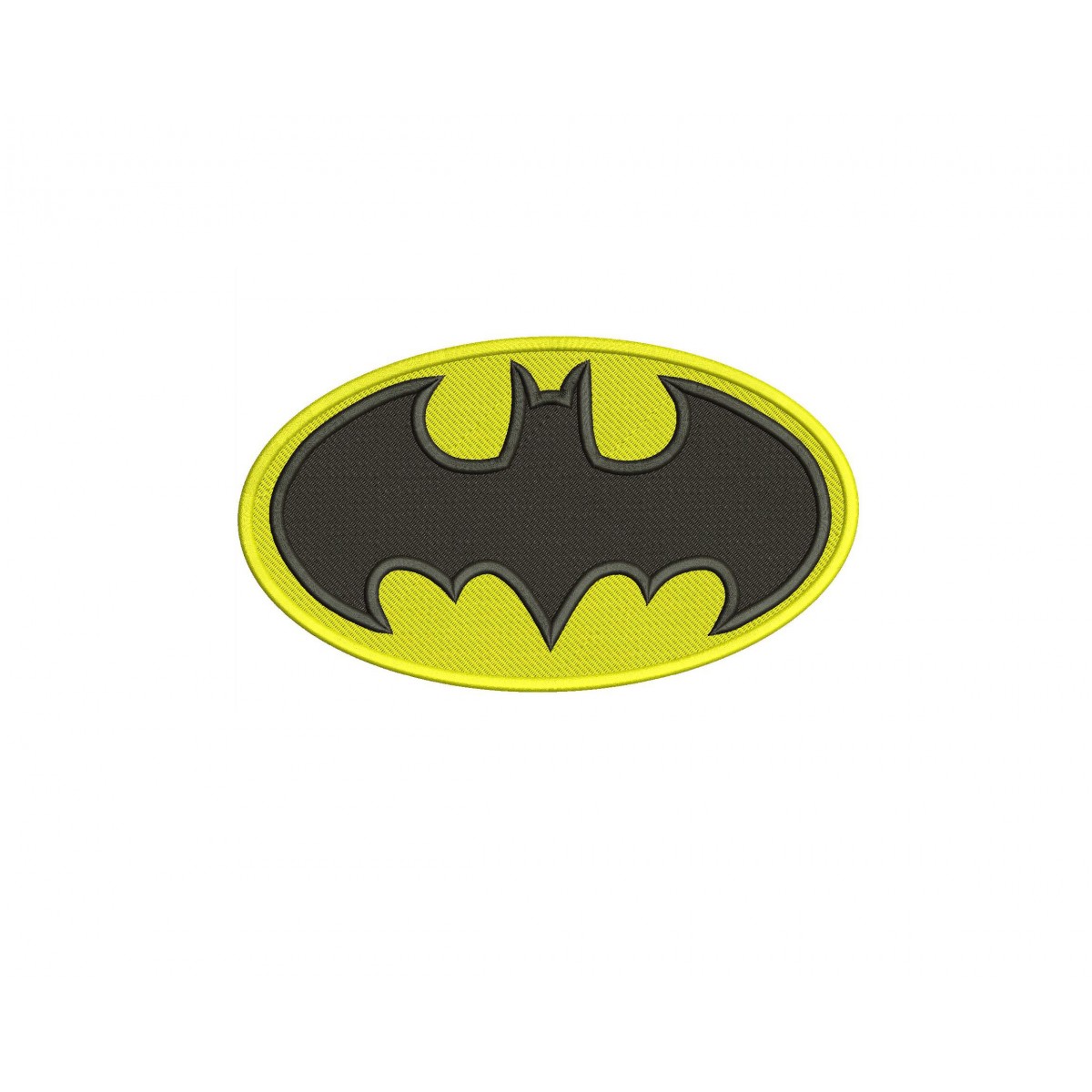 Batman Logo Filled Stitch Embroidery Design