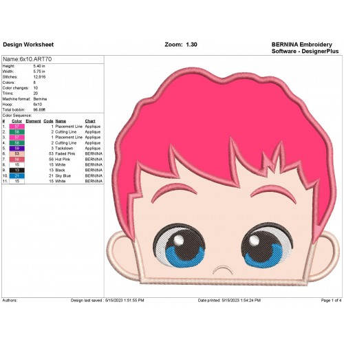 Bebefinn Peeker Applique Design