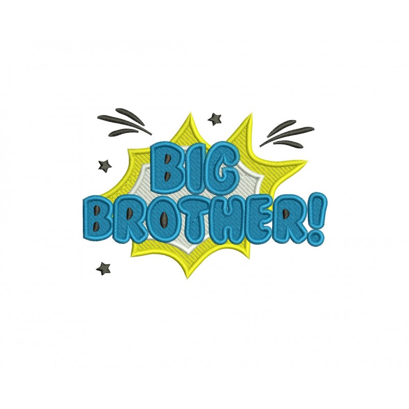 Big Brother Filled Stitch Embroidery Design