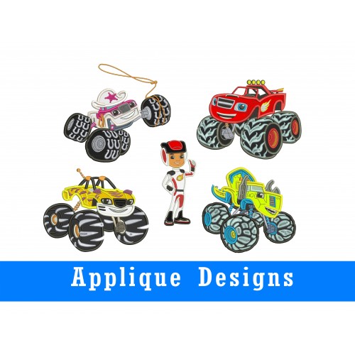 Blaze and the Monster Machines Applique Designs