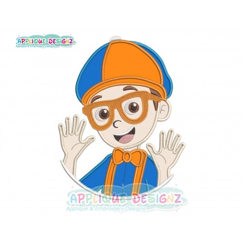 Blippi Birthday Boy Applique Embroidery Design