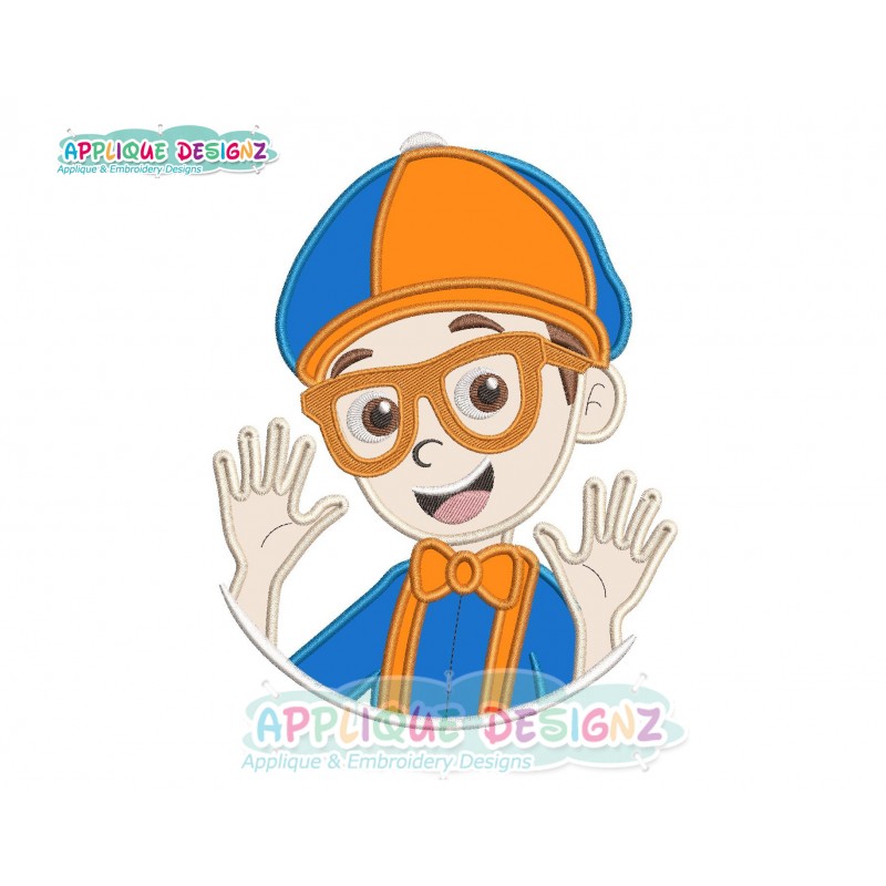 Blippi Birthday Boy Applique Embroidery Design