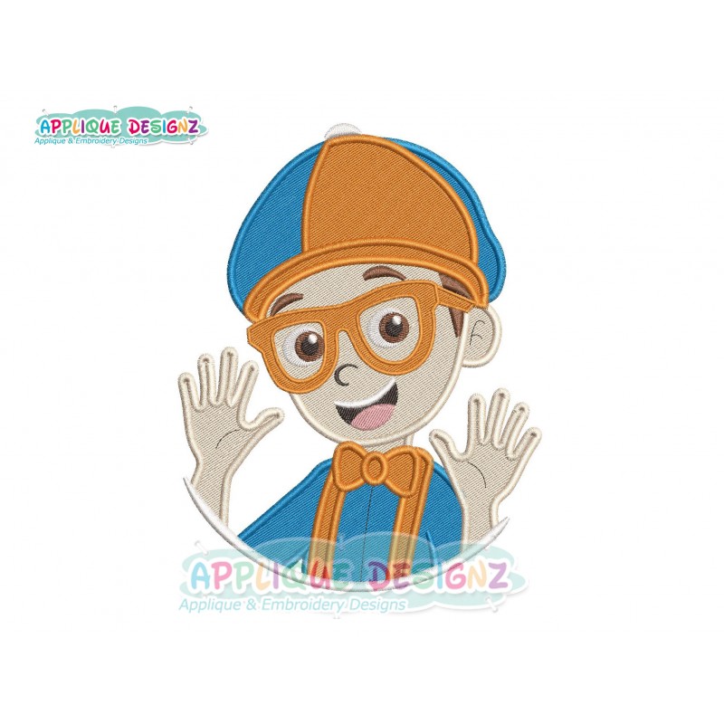 Blippi Birthday Boy Fill Stitch Embroidery Design