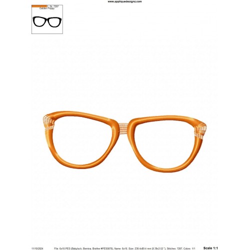 Blippi Eyeglasses Embroidery Design