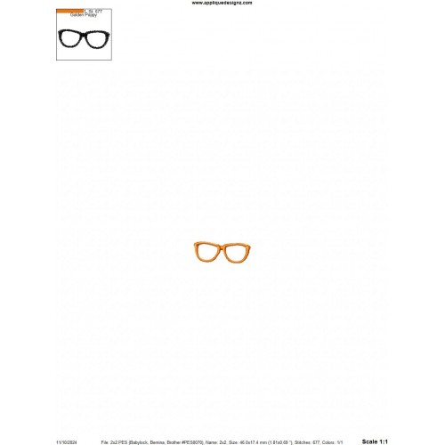 Blippi Eyeglasses Embroidery Design